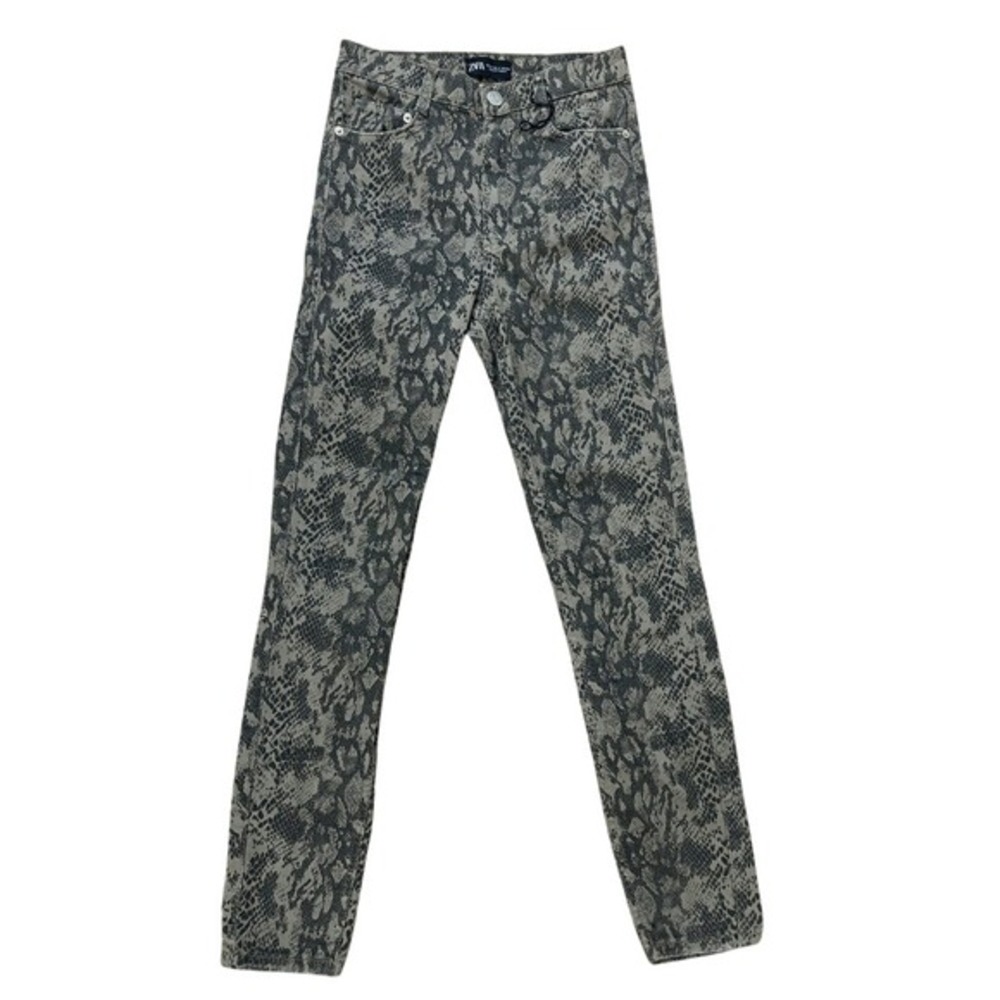 Zara Trafaluc Collection‎ Snakeskin Print Pants US 6 Skinny Jeans